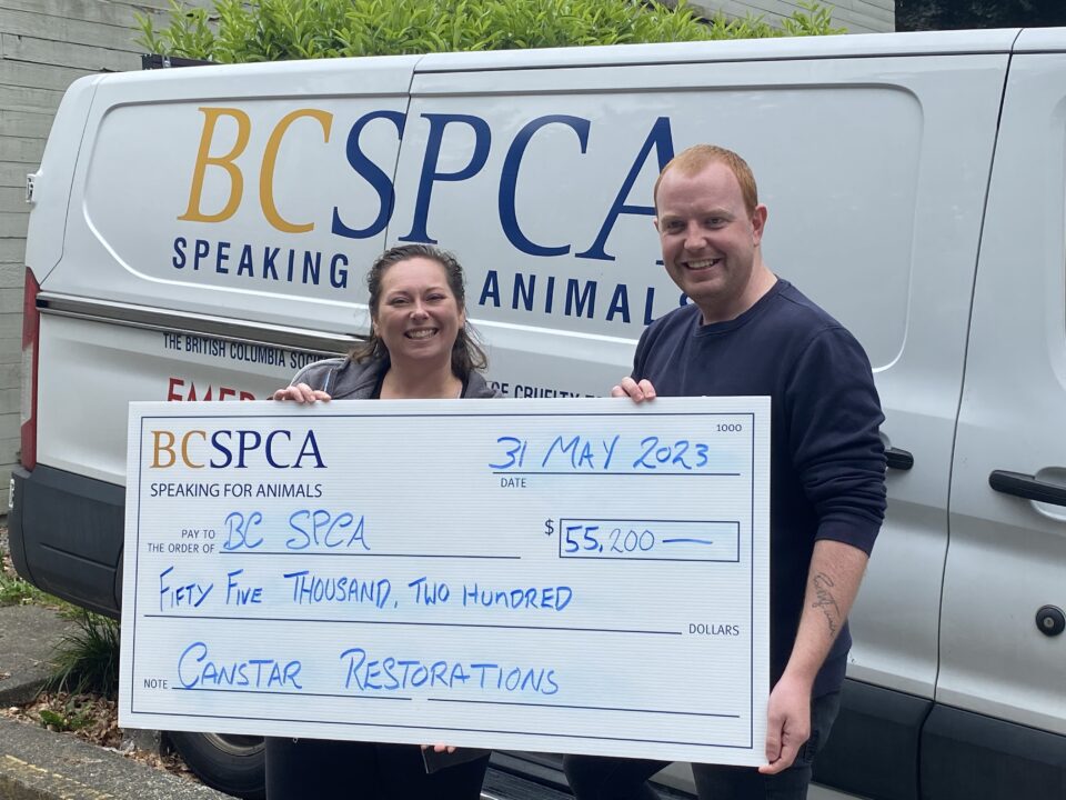 BC SPCA Donation Cheque